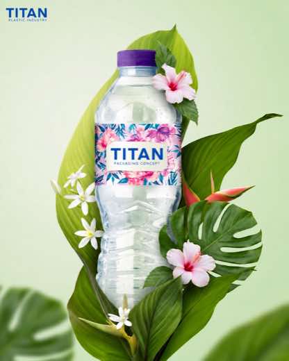 แนวคิดฉลาก Titan ธีมดอกไม้