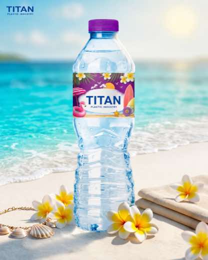 แนวคิดฉลาก Titan ธีมหน้าร้อน